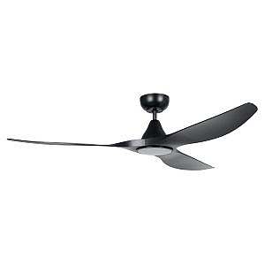 surf 60" ceiling fan black with light