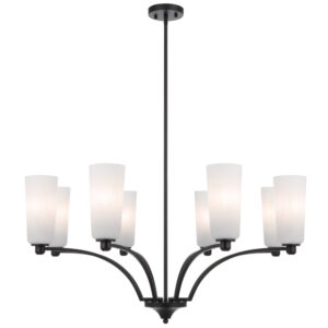 Brevan 8 light pendant black