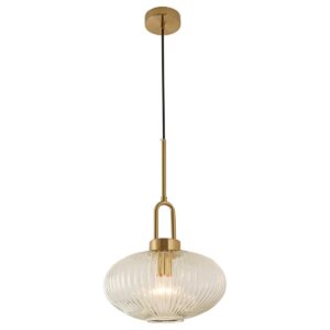 Cape 1 light pendant Satin Brass