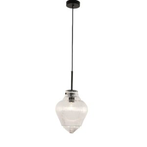 Ridge 1 light  pendant Black