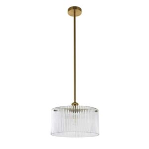 Medici 300mm Round Glass Pendant - Gold