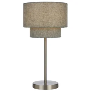 Gisele table lamp nickel grey
