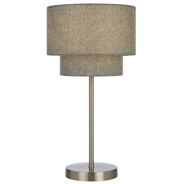 [GISELE TL-NKGY] GISELE TABLE LAMP (NICKEL_ GREY j-peg